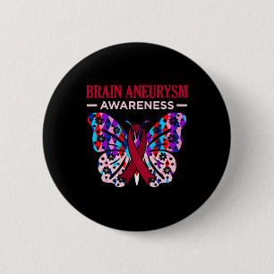 Brain Aneurysm Awareness Month Support Graphic 6 Cm Round Badge
