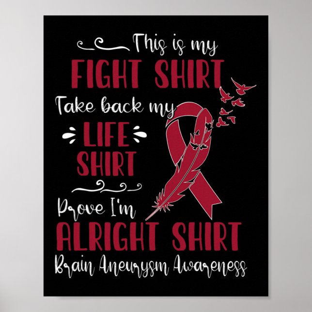 Brain Aneurysm Awareness My Fight  Poster (Front)