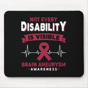 Brain Aneurysm Awareness Not Every Disability is V Mouse Mat