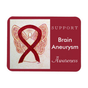 Brain Aneurysm Awareness Ribbon Angel Magnet