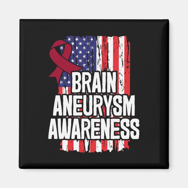 Brain Aneurysm Awareness Ribbon  Magnet (Front)