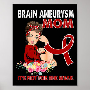 Brain Aneurysm Awareness Ribbon  Poster