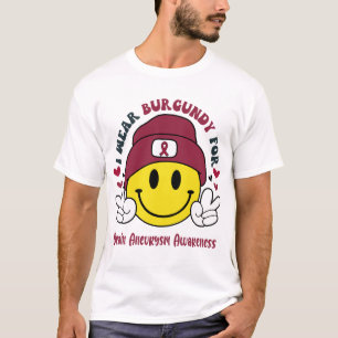 Brain Aneurysm Awareness Ribbon Support Gifts T-Shirt