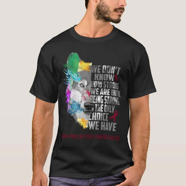 Brain Aneurysm Awareness Ribbon Support Gifts T-Shirt (Front)