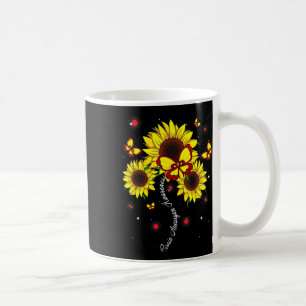 Brain Aneurysm Awareness Sunflower Butterfly Ribbo Coffee Mug