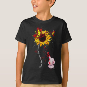 Brain Aneurysm Awareness Sunflower Elephant Men T-Shirt