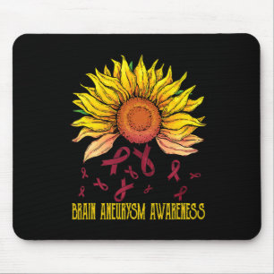 Brain Aneurysm Awareness Sunflower Mouse Mat