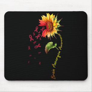 Brain Aneurysm Awareness Sunflower Mouse Mat