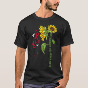 Brain Aneurysm Awareness Sunflower Surgery Support T-Shirt