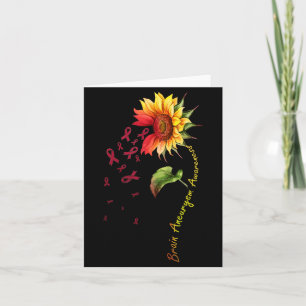 Brain Aneurysm Awareness Sunflower Survivor Design Card