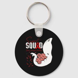 Brain Aneurysm Awareness Support Squad Elephant Key Ring