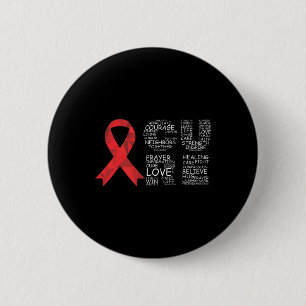 Brain Aneurysm Awareness Surgery Support Graphic 6 Cm Round Badge