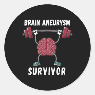 Brain Aneurysm Awareness Survivor Gift Classic Round Sticker