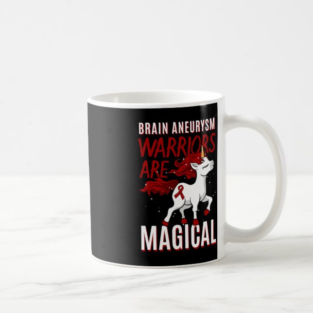 Brain Aneurysm Awareness Unicorn Supporter Intracr Coffee Mug (Right)