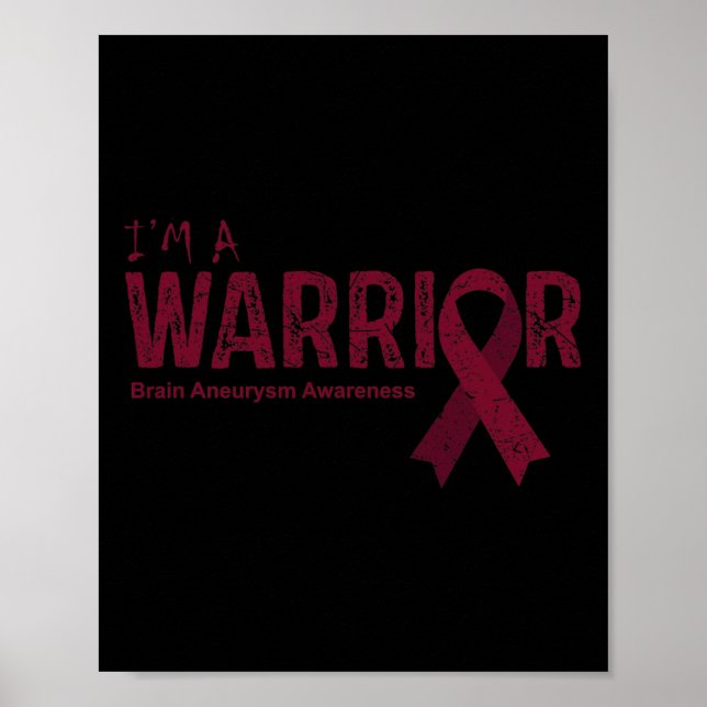 Brain Aneurysm Awareness Warrior  Poster (Front)