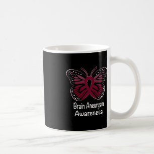 Brain Aneurysm Awareness Warrior Support Burgundy Coffee Mug