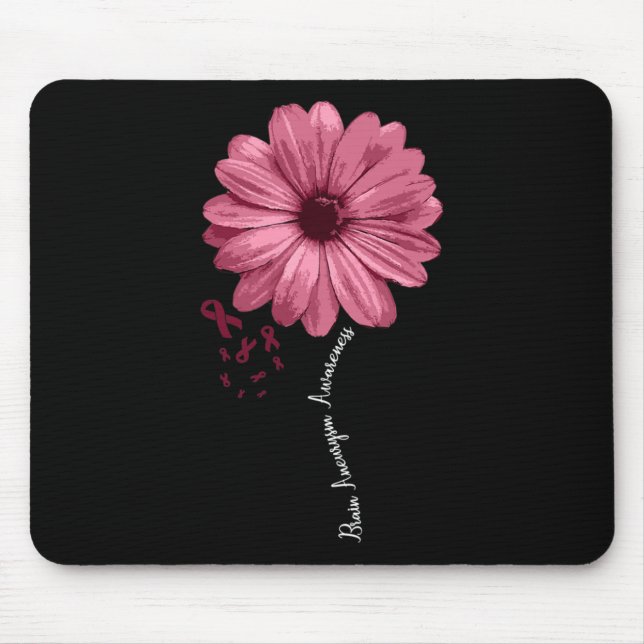 Brain Aneurysm Awareness Warrior Support Unique Pr Mouse Mat (Front)