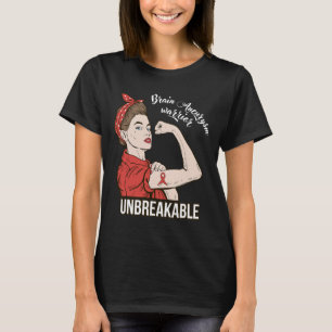 Brain Aneurysm Awareness Warrior Unbreakable Tee