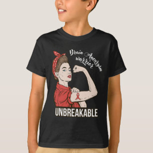 Brain Aneurysm Awareness Warrior Unbreakable Tee