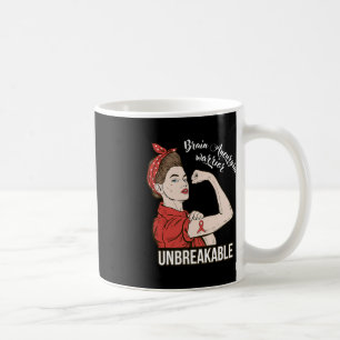 Brain Aneurysm Awareness Warrior Unbreakable Tee Coffee Mug