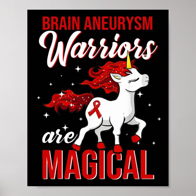 Brain Aneurysm Awareness We All Fight Together Ele Poster (Front)