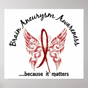 Brain Aneurysm Butterfly 6.1 Poster