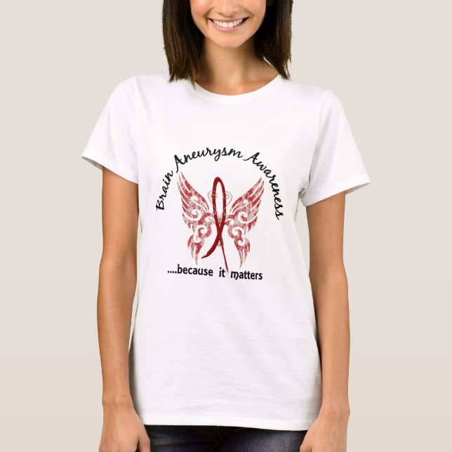 Brain Aneurysm Butterfly 6.1 T-Shirt (Front)
