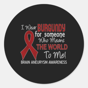 Brain Aneurysm  Surgery Survivor Awareness Gift Classic Round Sticker
