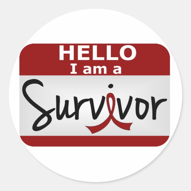 Brain Aneurysm Survivor 24.png Classic Round Sticker (Front)