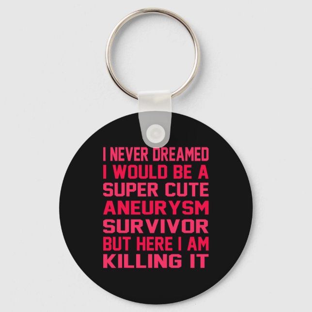 Brain Aneurysm Survivor Awareness Month Support Gr Key Ring (Front)