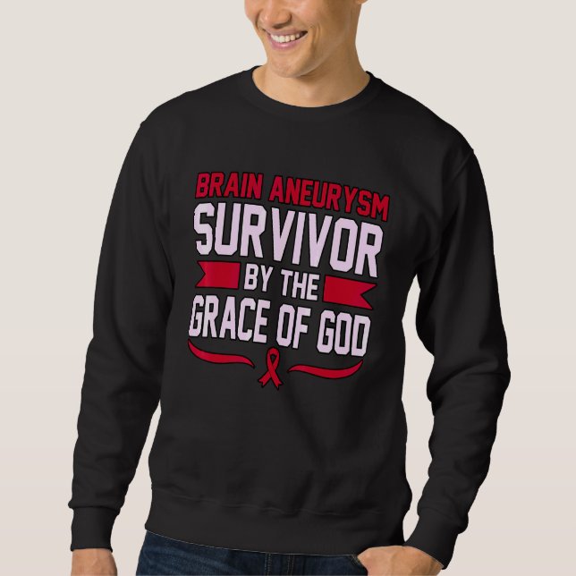 Brain Aneurysm Survivor Awareness Month Support Gr Sweatshirt (Front)