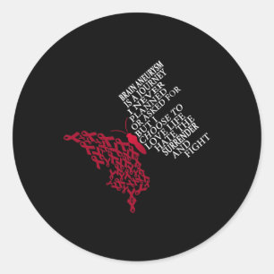 Brain Aneurysm Warrior 1 Classic Round Sticker
