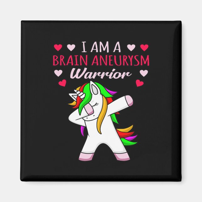Brain Aneurysm Warrior Awareness Month Support Gra Magnet (Front)