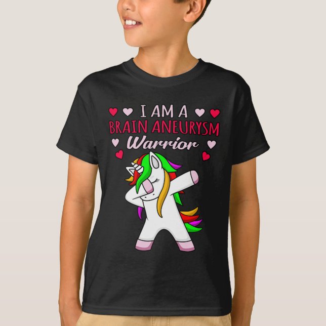 Brain Aneurysm Warrior Awareness Month Support Gra T-Shirt (Front)