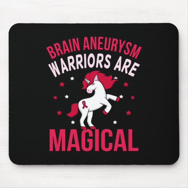 Brain Aneurysm Warriors Magical Awareness Month Gr Mouse Mat (Front)