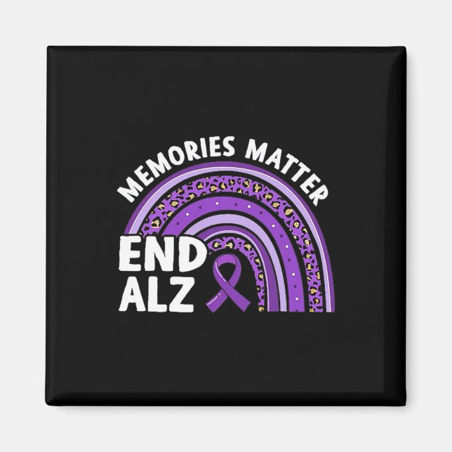 Brain Awareness Memories Problem Purple Rainbow  Magnet (Front)