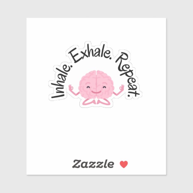 Brain Breathing Vinyl Sticker  (Sheet)