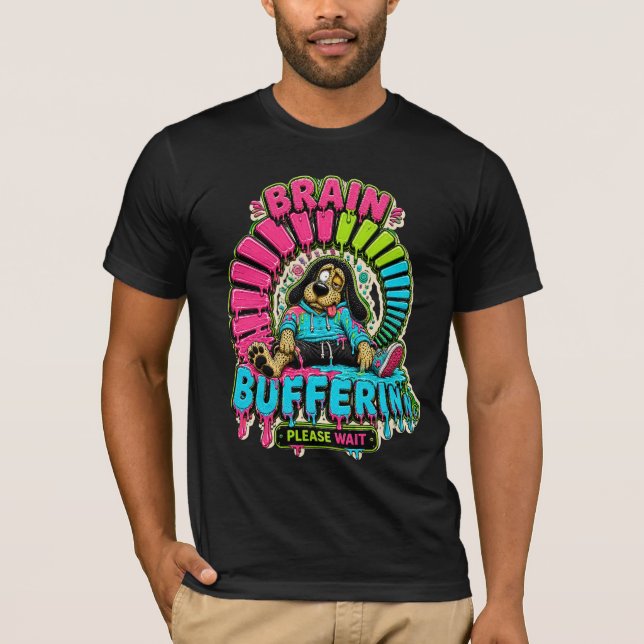Brain Buffering Funny T-Shirt (Front)