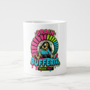 Brain Buffering Funny T-Shirt Large Coffee Mug
