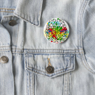 Brain Button Pin