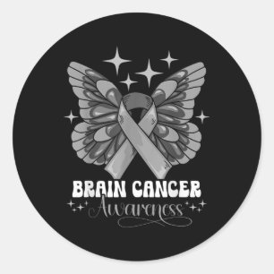Brain Cancer Awareness _2 Classic Round Sticker