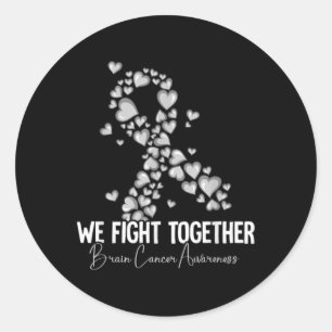 Brain Cancer Awareness 3  Classic Round Sticker