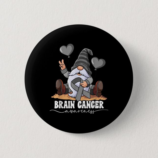 Brain Cancer Awareness  6 Cm Round Badge (Front)