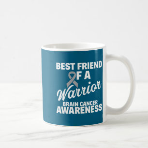 Brain Cancer Awareness Friend Warrior Design Coffee Mug