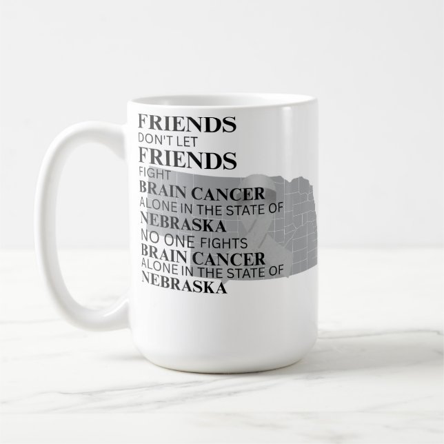 Brain Cancer Awareness in Nebraska  Coffee Mug (Left)