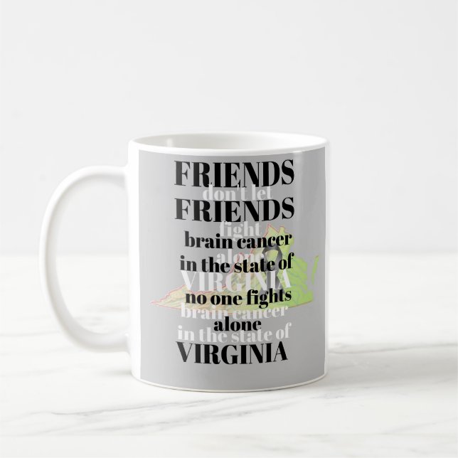 Brain Cancer Awareness in Virginia  Coffee Mug (Left)