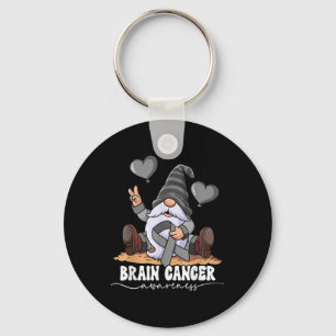 Brain Cancer Awareness Key Ring