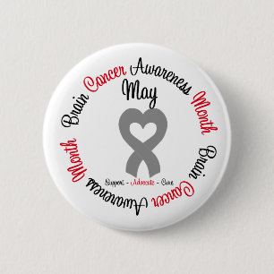 Brain Cancer Awareness Month 6 Cm Round Badge