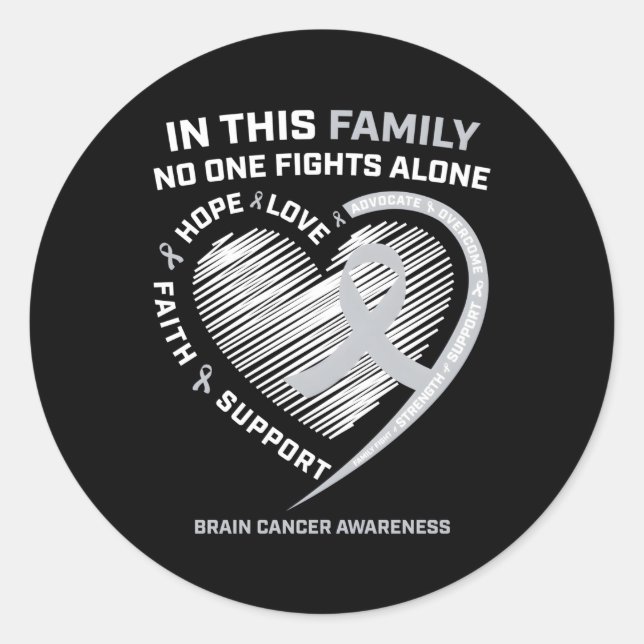 Brain Cancer Awareness Products Brain Cancer Classic Round Sticker (Front)