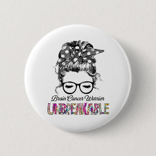 Brain Cancer Awareness Ribbon Support Gifts 6 Cm Round Badge